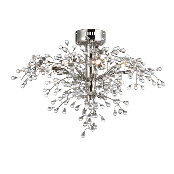 Maxim Lighting Cluster 8-Light 28.5" Wide Polished Nickel Semi-Flush Mount Light 38502CLPN - main